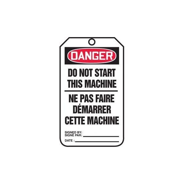 Accuform Plastic, 3 in Width, 0.31 in Height, , 25 PK TCF131PTP - main